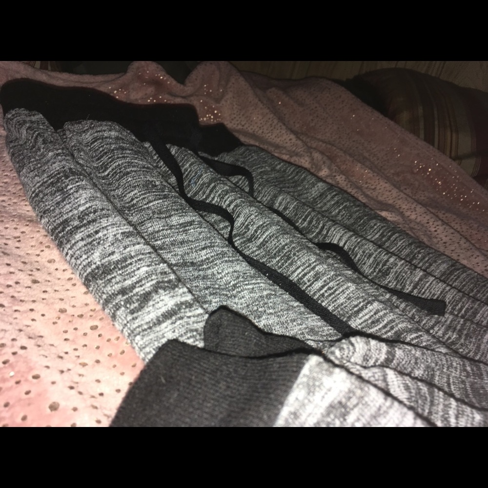 Grey and black joggers